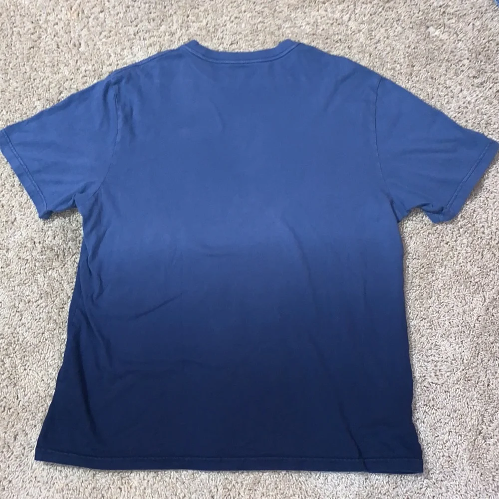 Men’s American Eagle Outfitters Blue Ombré Logo Short Sleeve T-Shirt Large - Picture 6 of 7